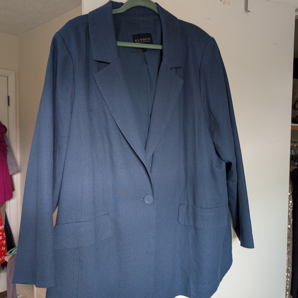 Eloquii Women's Blue Blazer